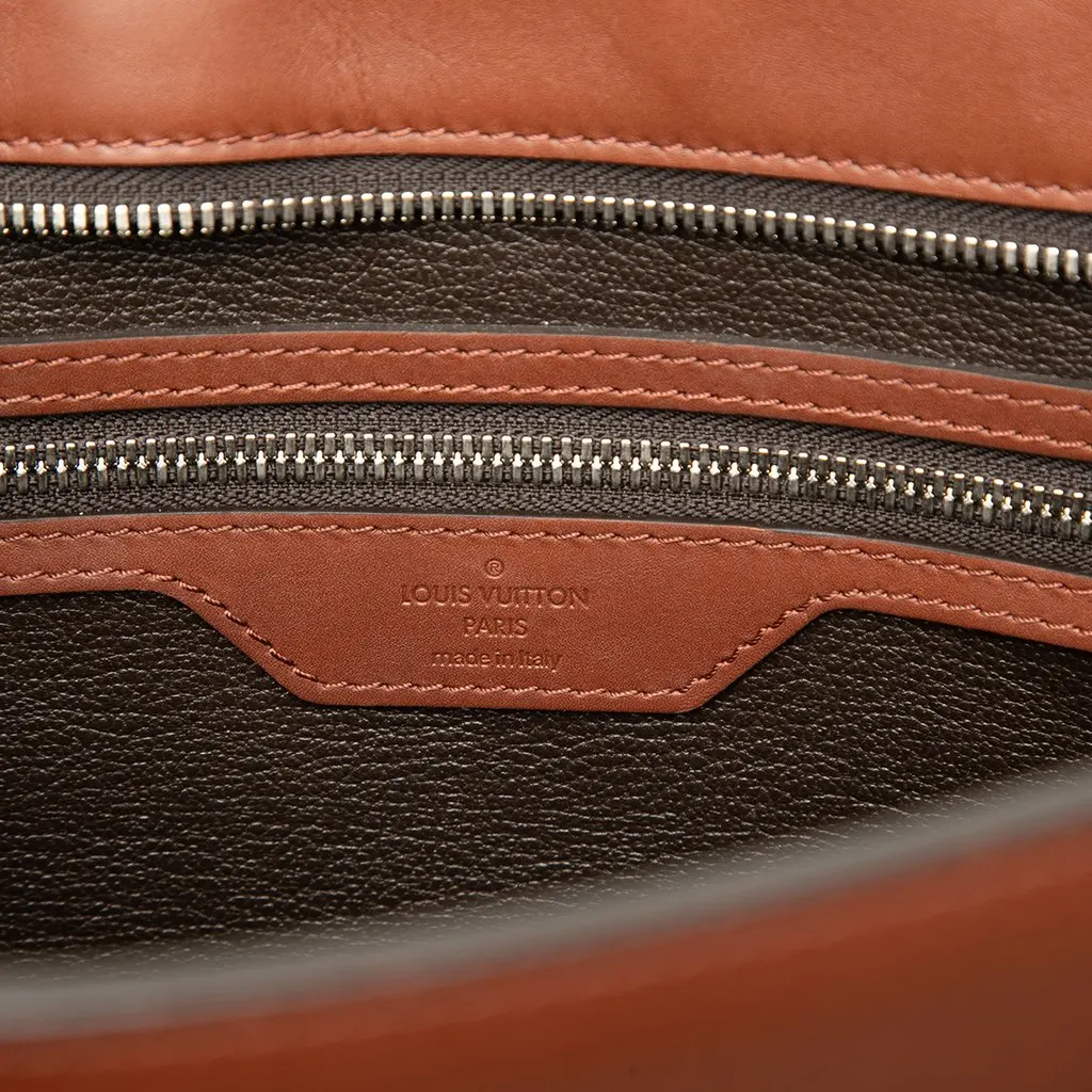 Louis Vuitton Sac Plat Horizontal Zippe Brown Leather Very good - Box View