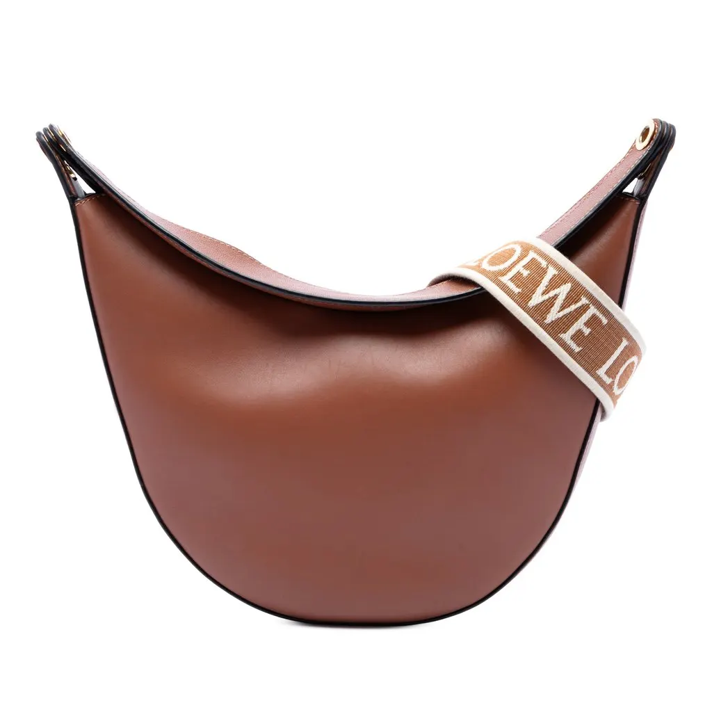 LOEWE Small Leather Luna Hobo Brown Leather Very good - Front View