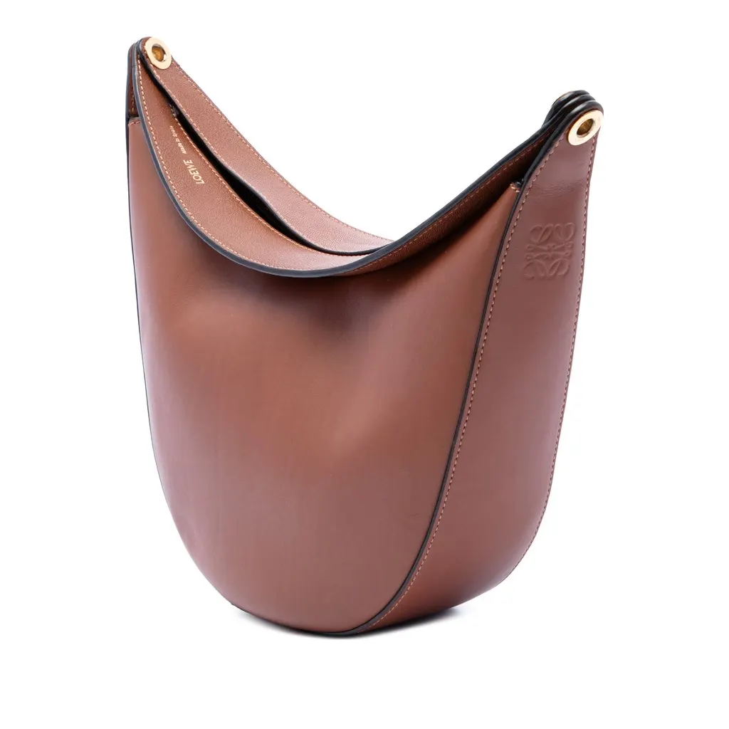 LOEWE Small Leather Luna Hobo Brown Leather Very good - Back View