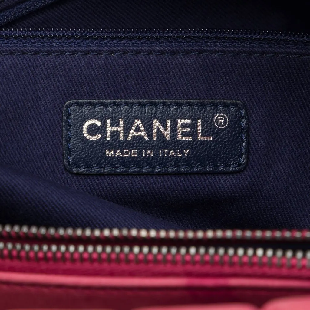 Chanel Large Quilted Iridescent Calfskin New Bubble Tote Red Leather Very good - Box View