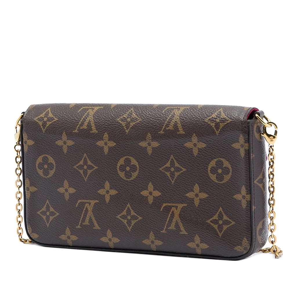 Louis Vuitton Monogram Pochette Felicie Brown Canvas Very good - Back View