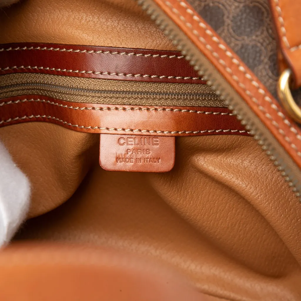Celine Macadam Coated Canvas Dome Handbag Brown Good - Box View