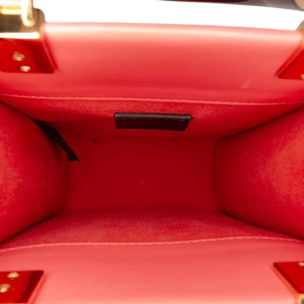 Fendi Mini Zucca Embossed Leather Sunshine Shopper Tote Pink Leather Very good - Model View