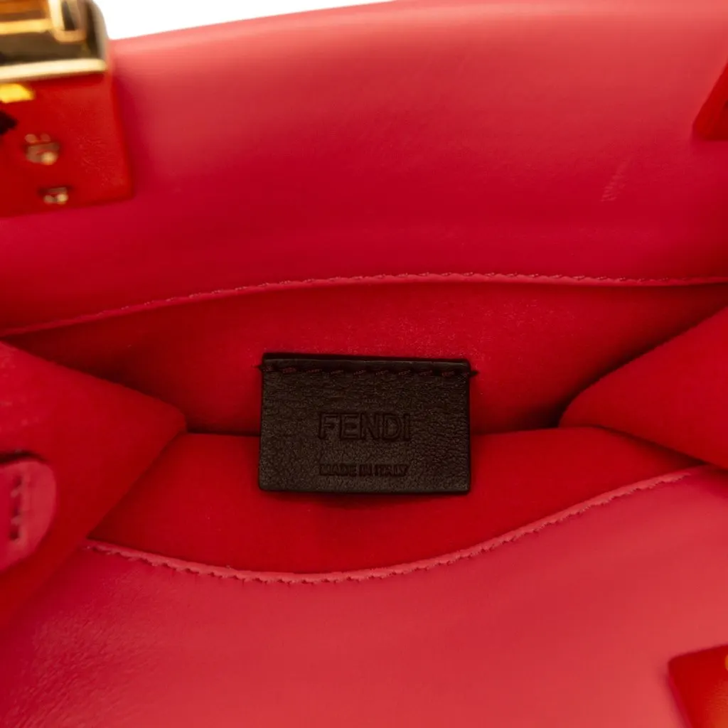 Fendi Mini Zucca Embossed Leather Sunshine Shopper Tote Pink Leather Very good - Box View