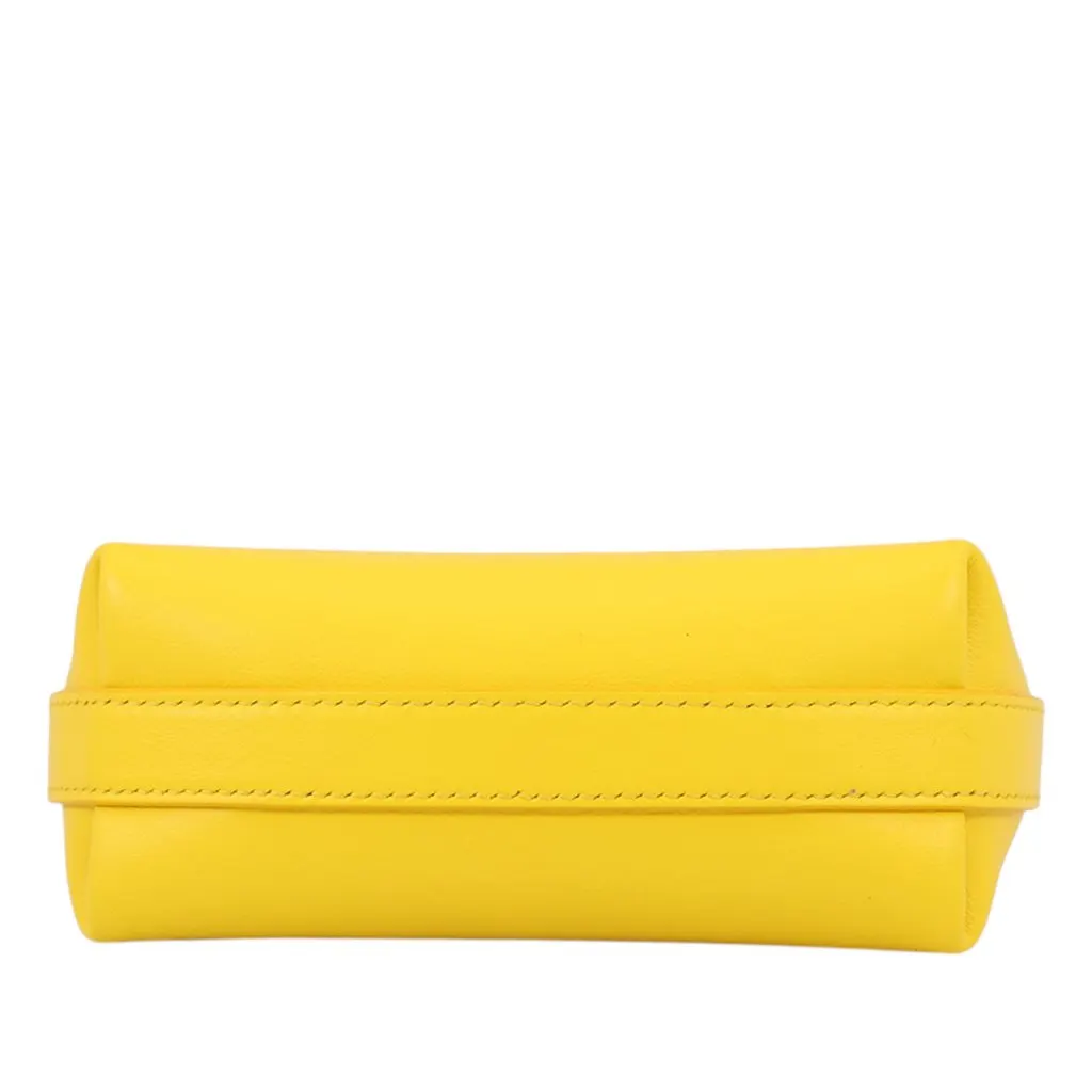 Salvatore Ferragamo Leather Gancini Hug Phone Holder Crossbody Yellow Leather Very good - Inside View