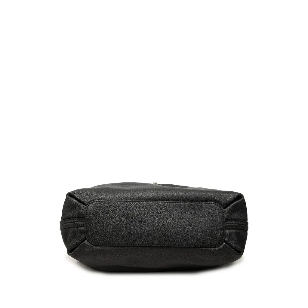 Chloé Leather Elsie Satchel Black Leather Good - Inside View