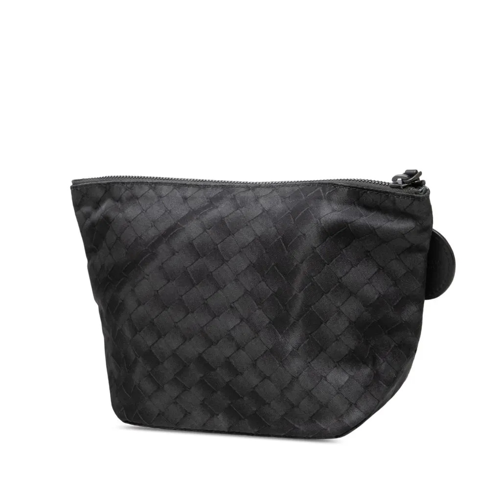 Bottega Veneta Nylon Intrecciomirage Pouch Black Very good - Back View