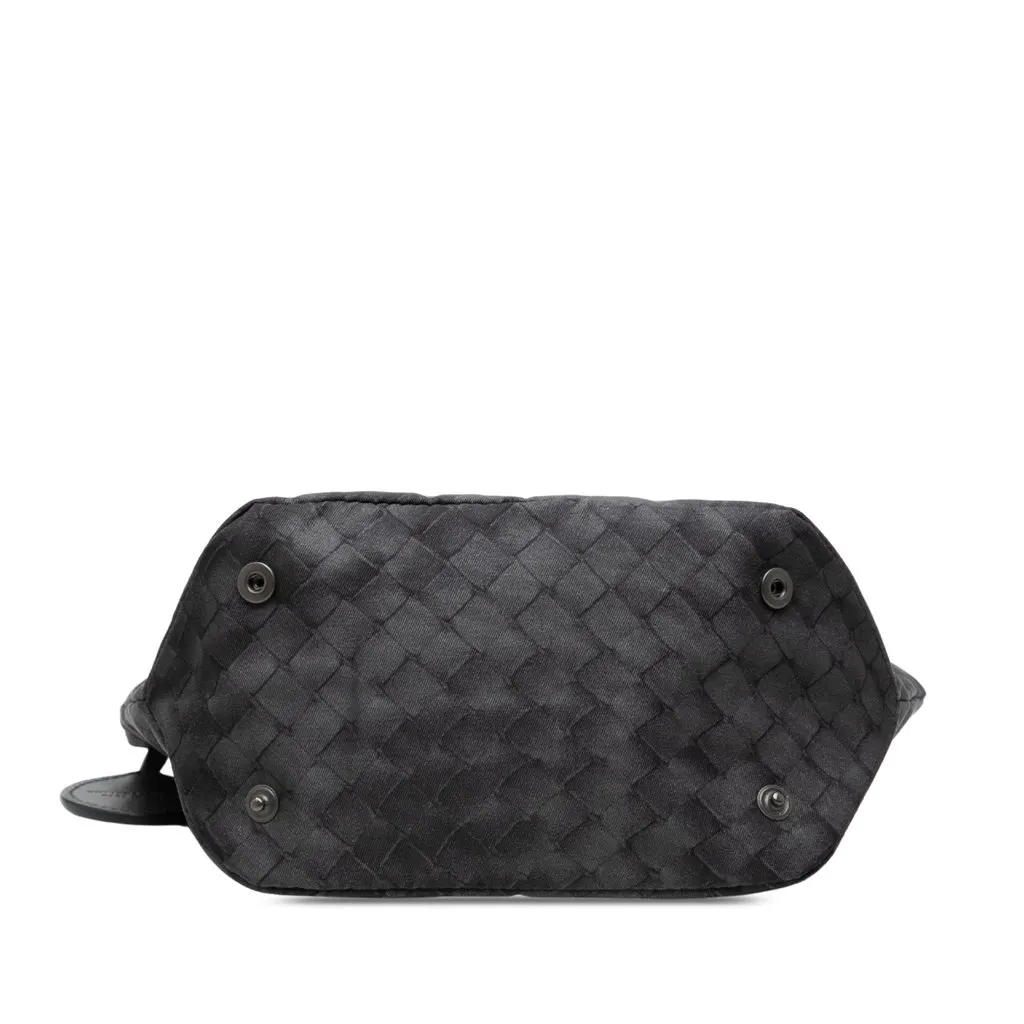 Bottega Veneta Nylon Intrecciomirage Pouch Black Very good - Inside View
