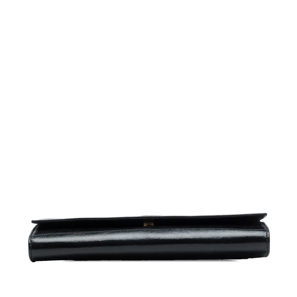 Saint Laurent Patent Belle Du Jour Clutch Black Leather Very good - Inside View