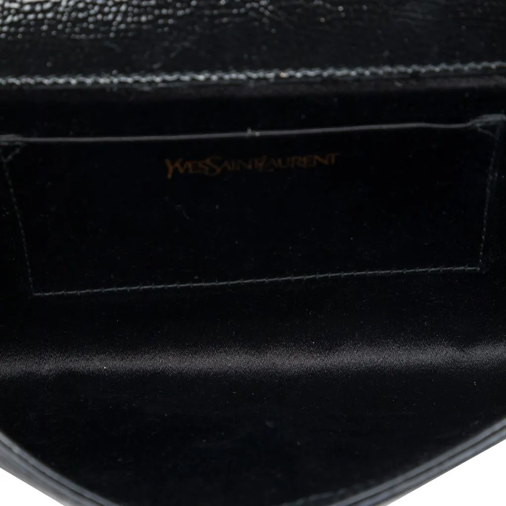 Saint Laurent Patent Belle Du Jour Clutch Black Leather Very good - Model View