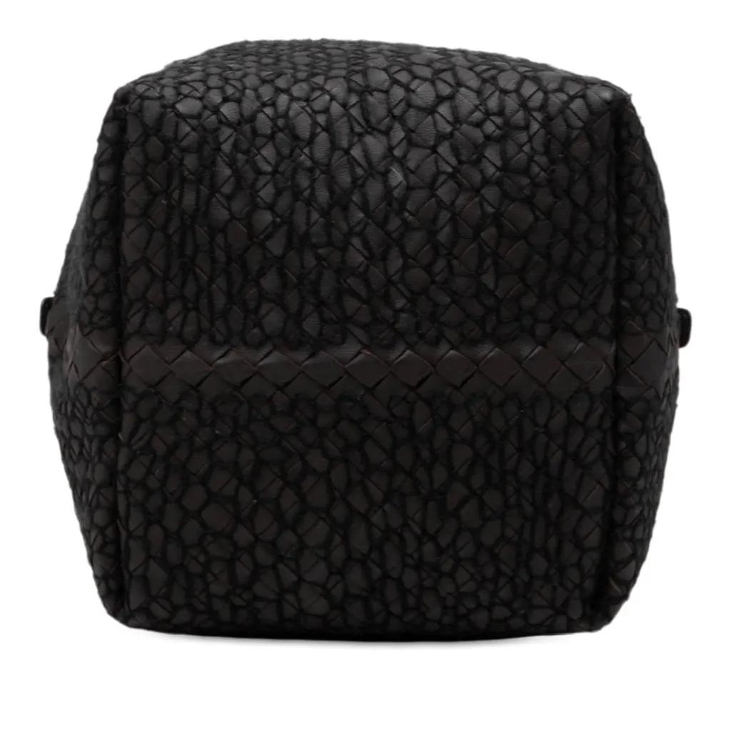 Bottega Veneta Nappa Intrecciato Square Handbag Black Leather Good - Inside View