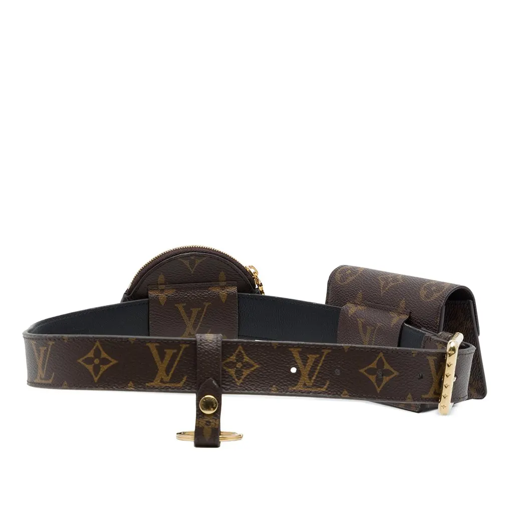 Louis Vuitton Monogram Daily Multi Pocket 30mm Belt Brown Canvas Very good - Back View