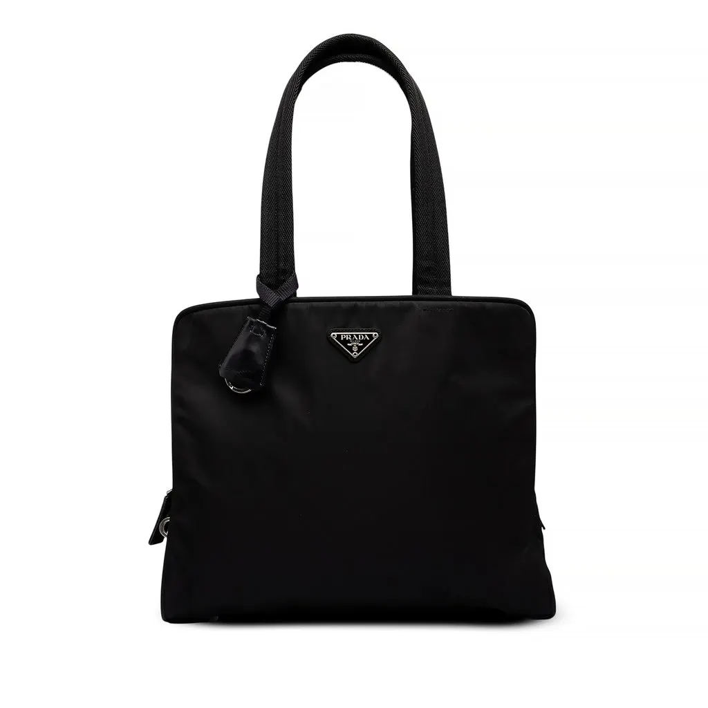 Prada Tessuto Tote Black Polyamide Good - Front View