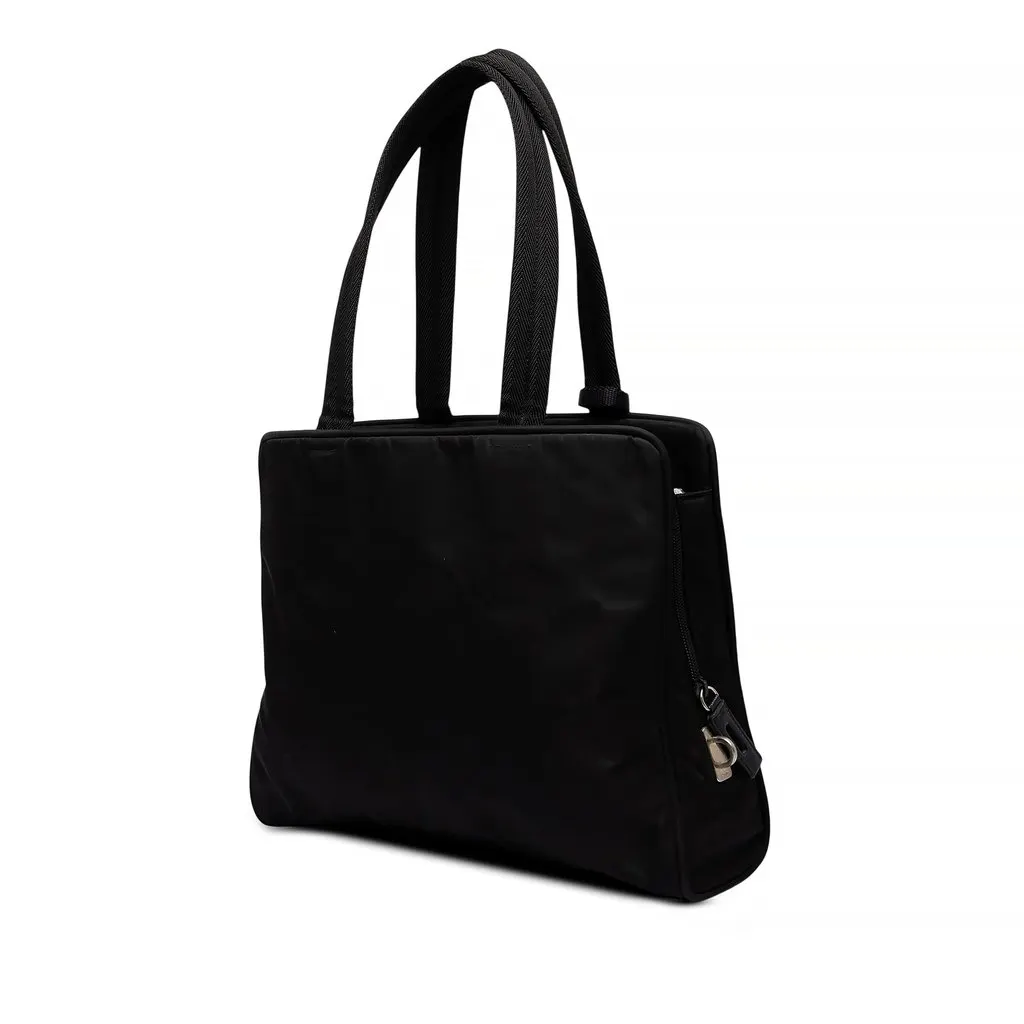 Prada Tessuto Tote Black Polyamide Good - Back View