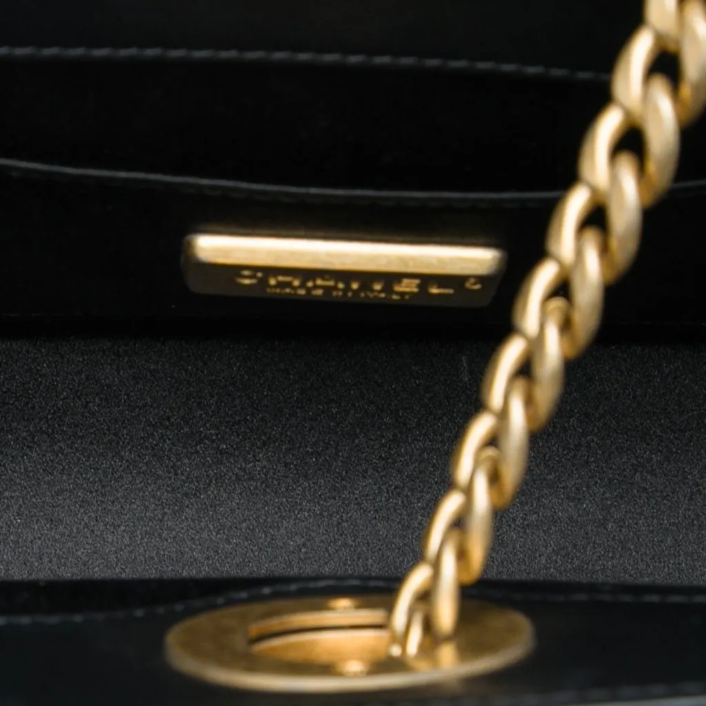 Chanel Mini Lambskin Leather Evening By The Sea Clutch Black Leather Very good - Model View