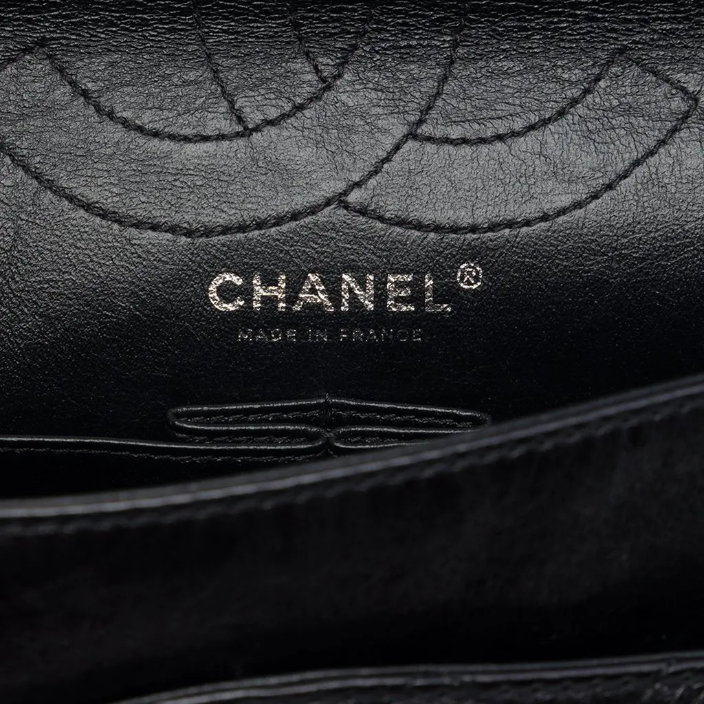 Chanel Quilted Aged Calfskin Reissue 2.55 Double Flap 226 Black Leather Very good - Box View