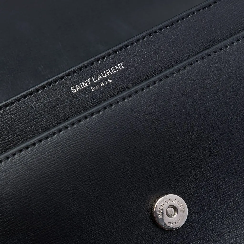 Saint Laurent Medium Calfskin Monogram Sunset Crossbody Black Leather Very good - Box View