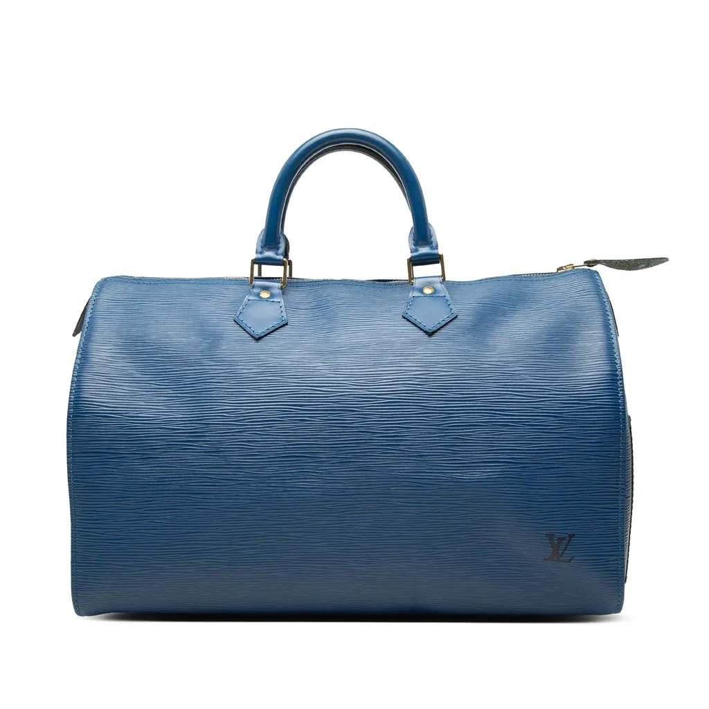Louis Vuitton Epi Speedy 35 Blue X-Large Leather | Pre-Owned