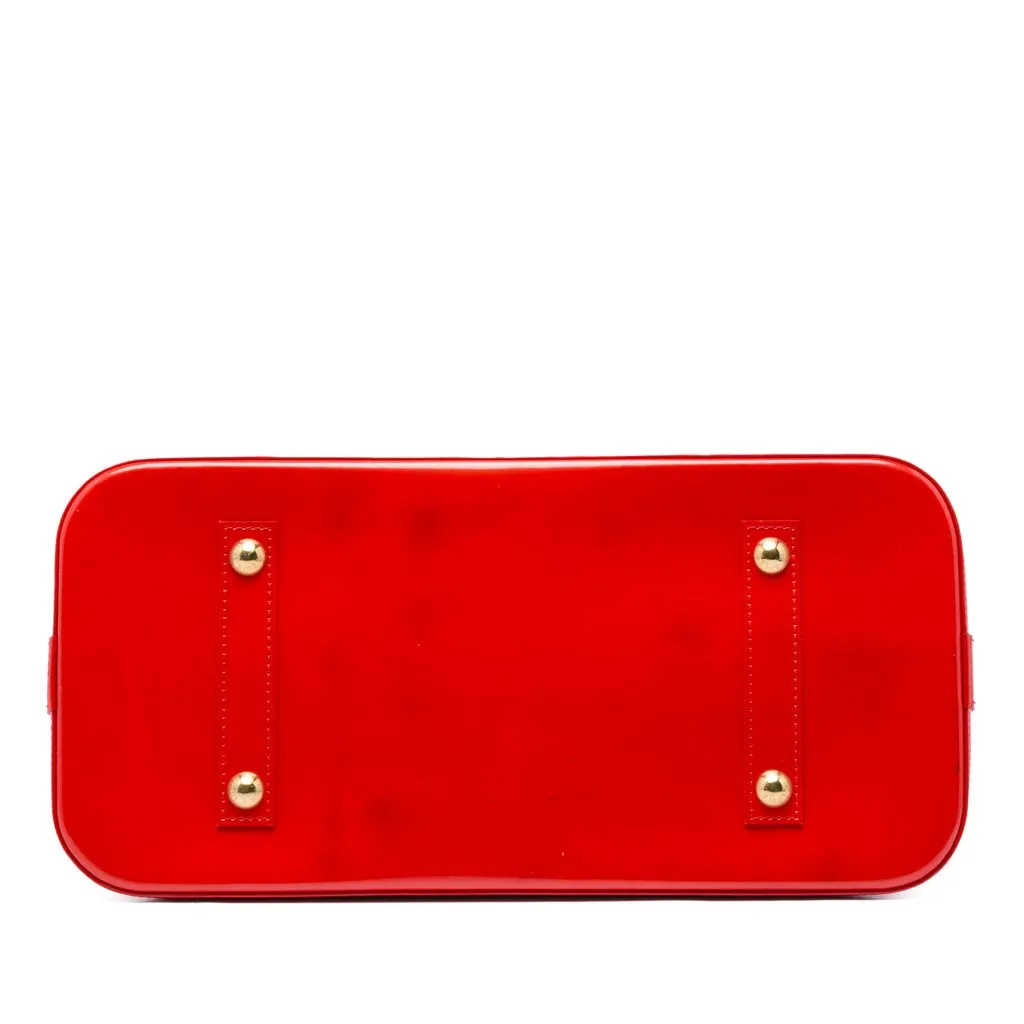 Louis Vuitton Monogram Vernis Alma GM Red Leather Very good - Inside View