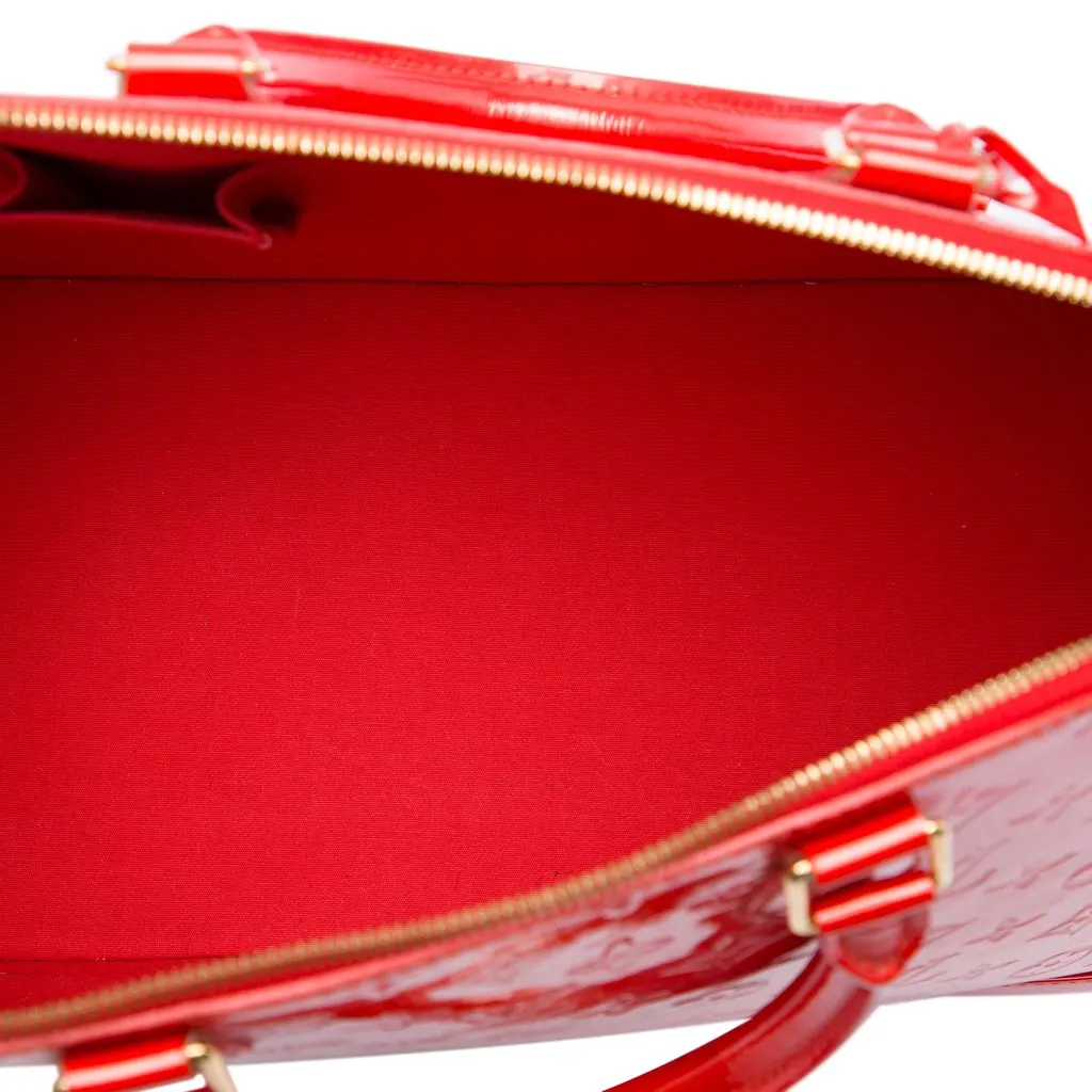 Louis Vuitton Monogram Vernis Alma GM Red Leather Very good - Model View