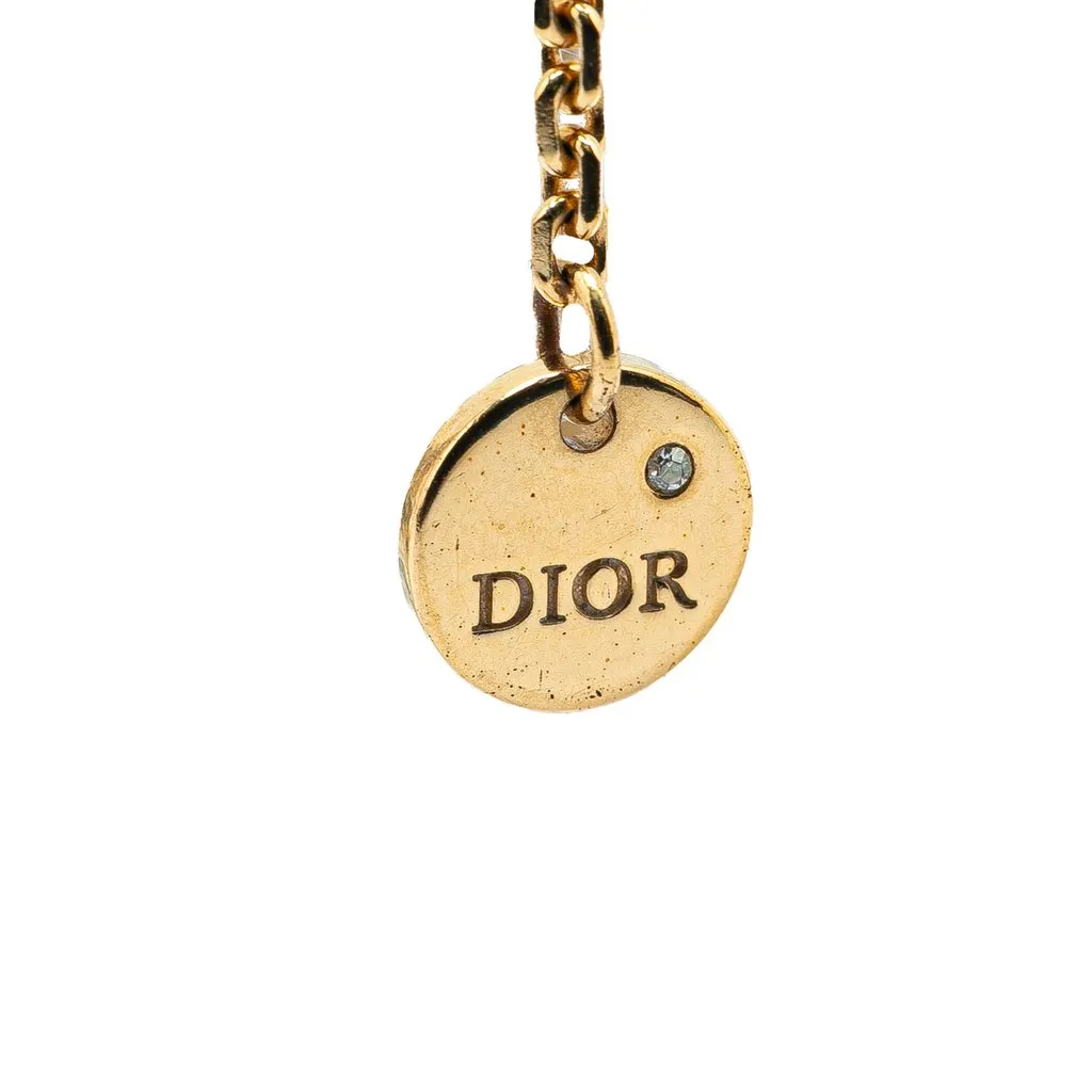 Dior Petit Gold Plated CD Star Charm Double Chain Bracelet Gold Metal Very good - Box View