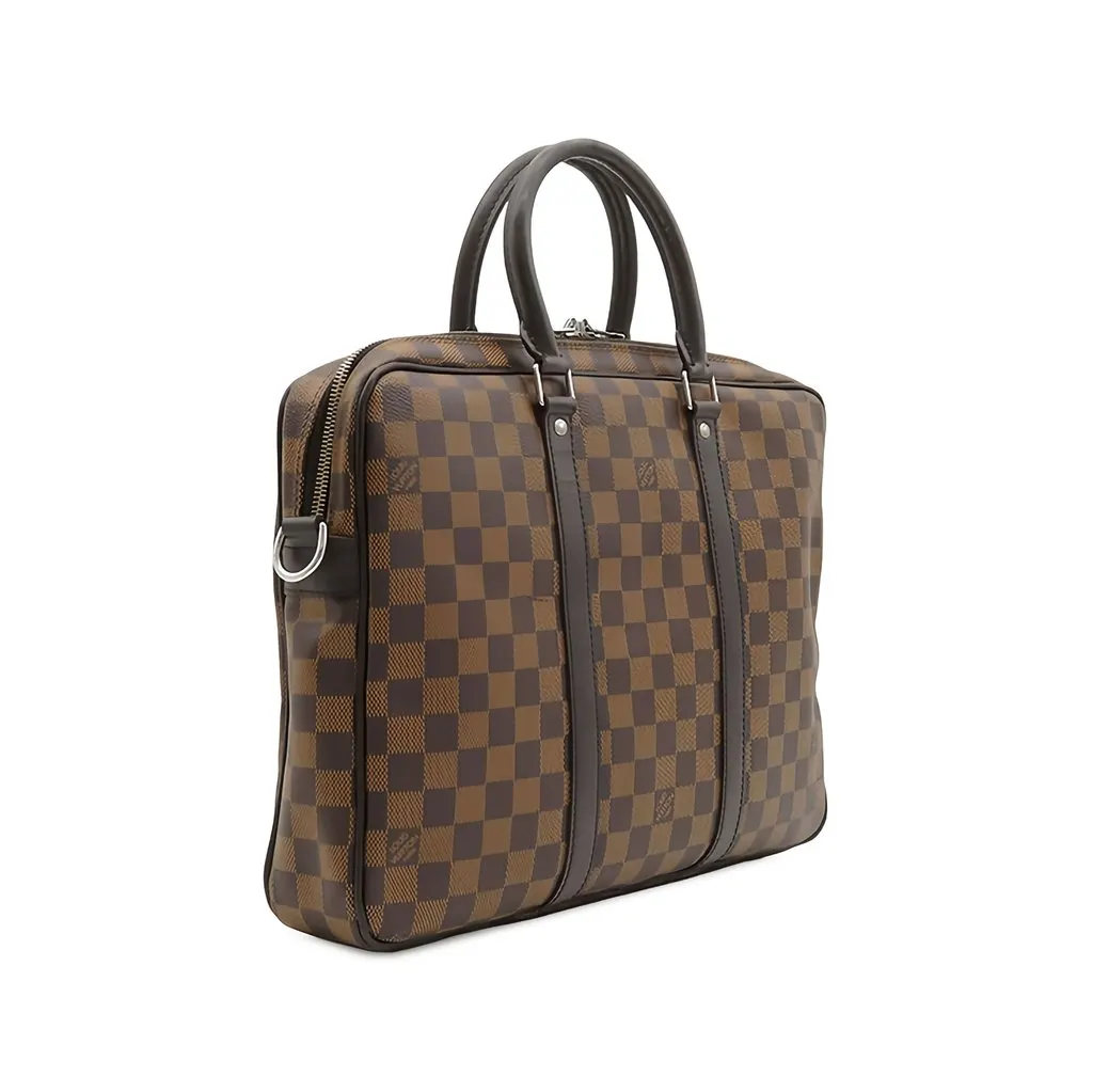 Louis Vuitton Damier Ebene Porte Documents Voyage PM Brown Very good - Back View