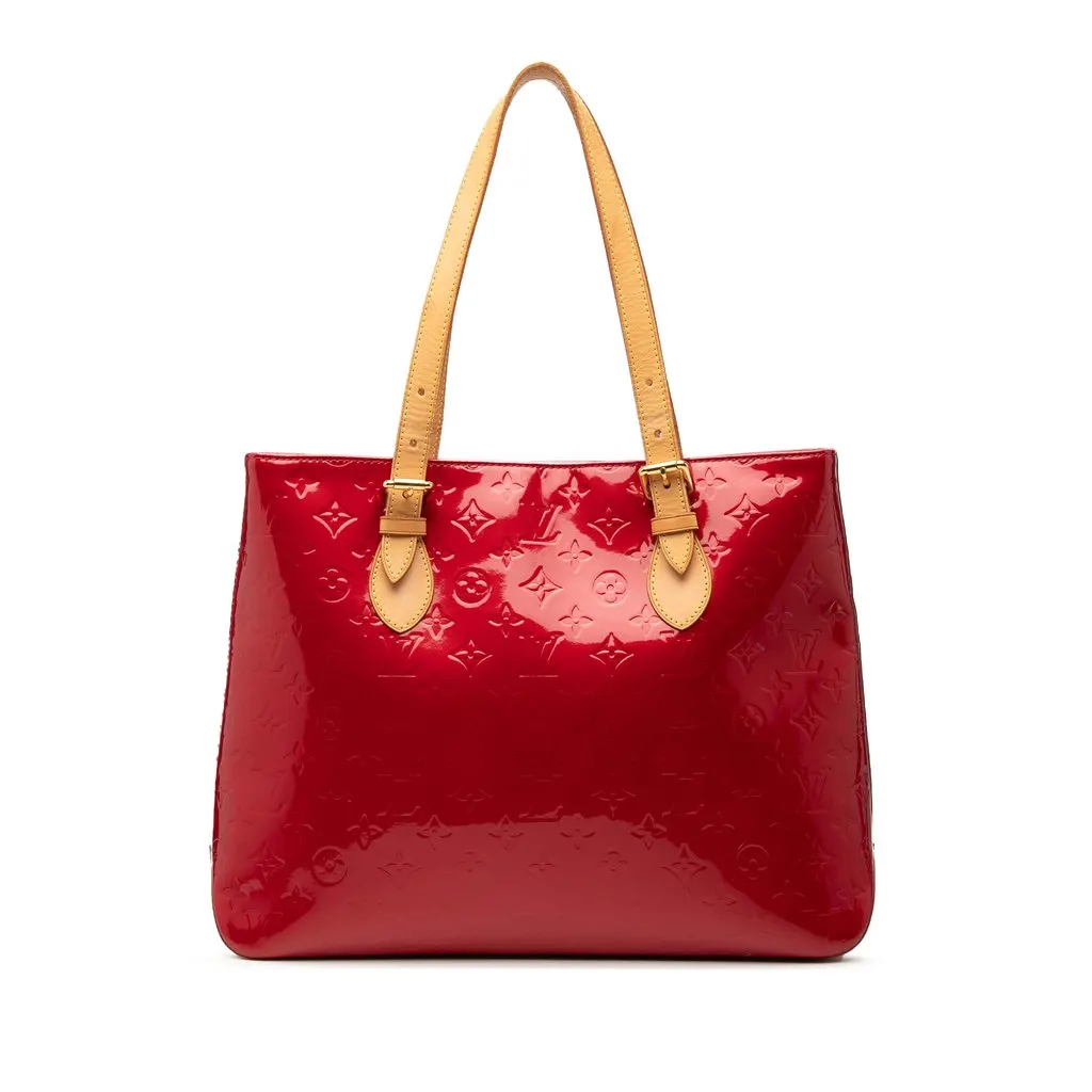 Louis Vuitton Monogram Vernis Brentwood Red Leather Good - Front View