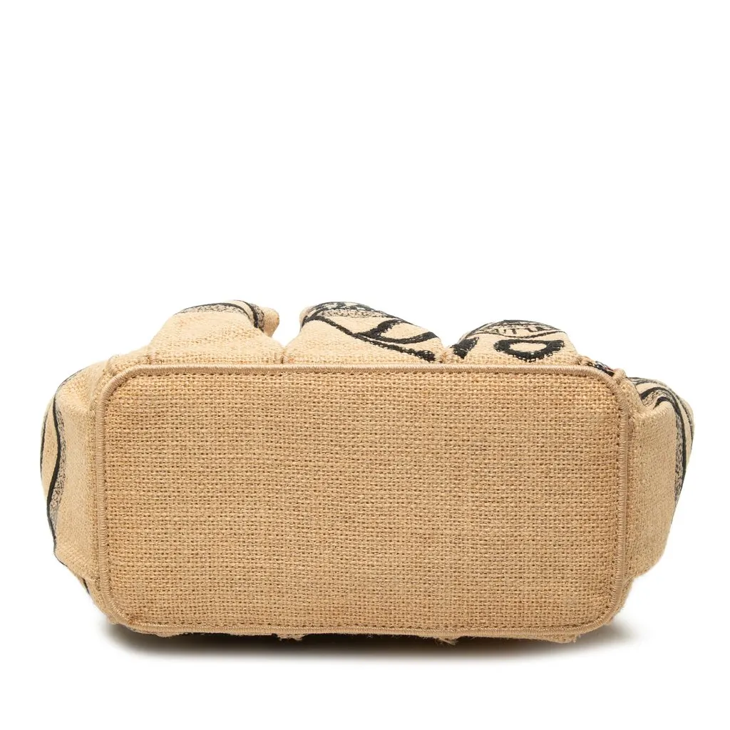 Dior Small Jute Catherine Tote Beige Jute Good - Inside View