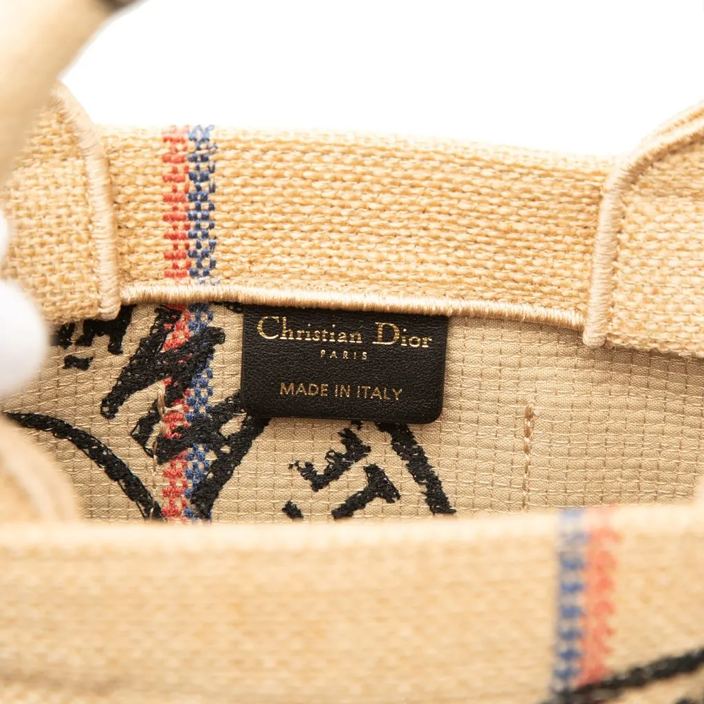 Dior Small Jute Catherine Tote Beige Jute Good - Box View