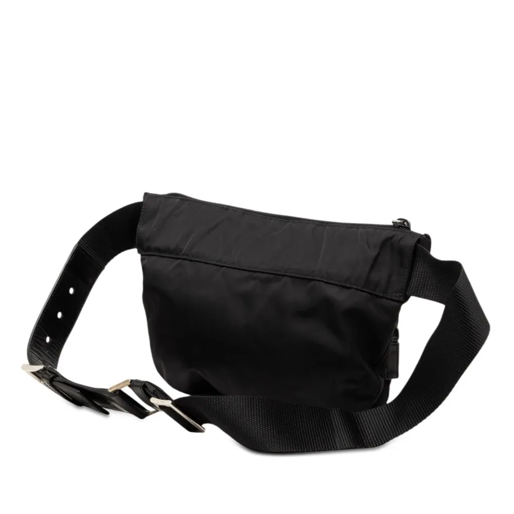 Prada Tessuto Multi Pocket Belt Bag Black Very good - Back View