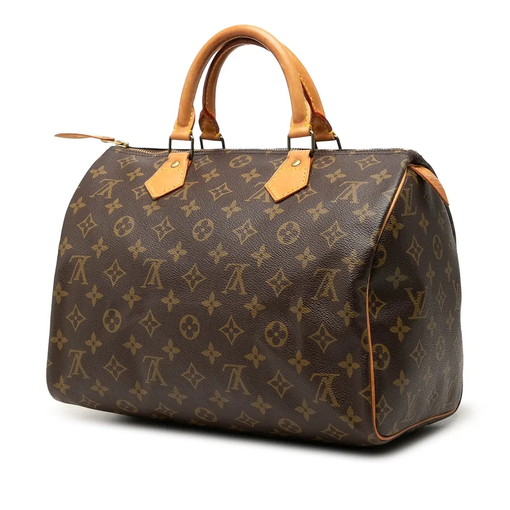 Louis Vuitton Monogram Speedy 30 Brown Canvas Good - Back View