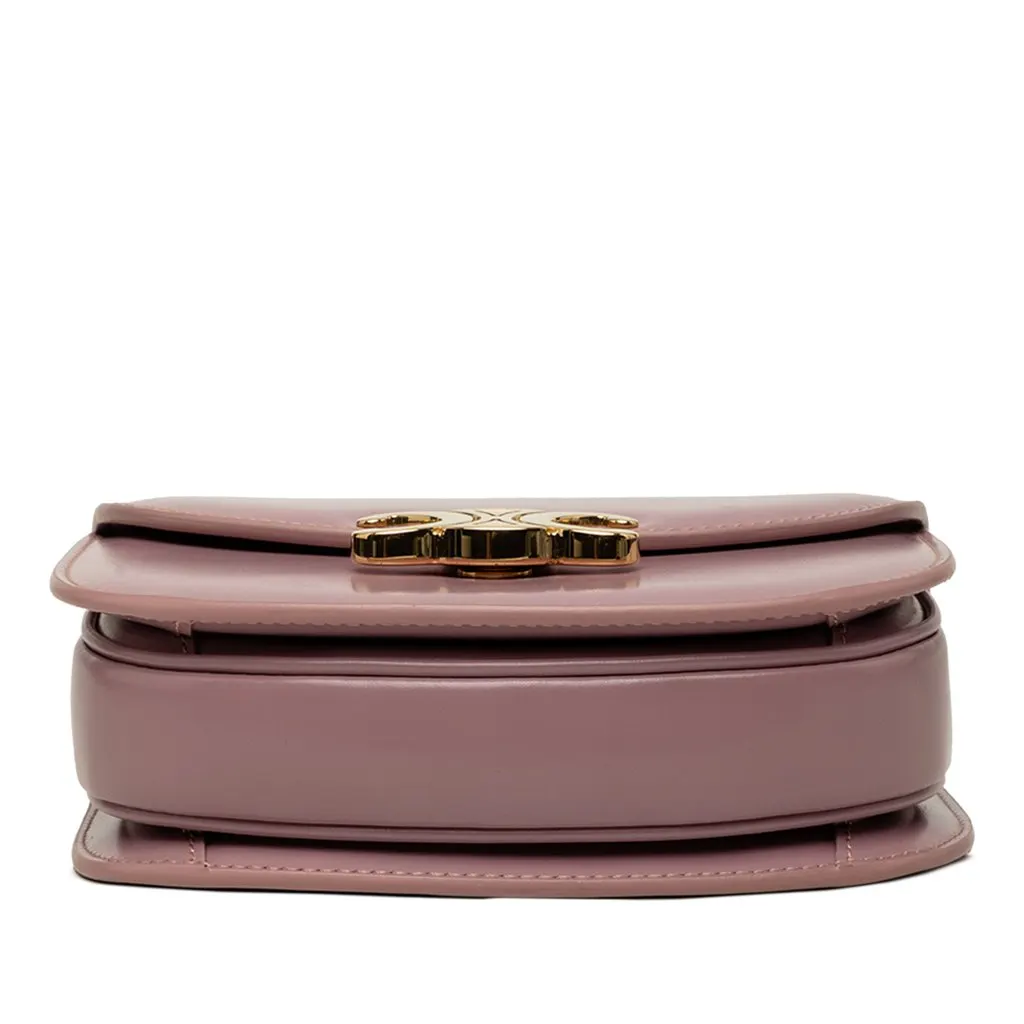 Celine Mini Shiny Calfskin Besace Clea Satchel Pink Leather Very good - Inside View