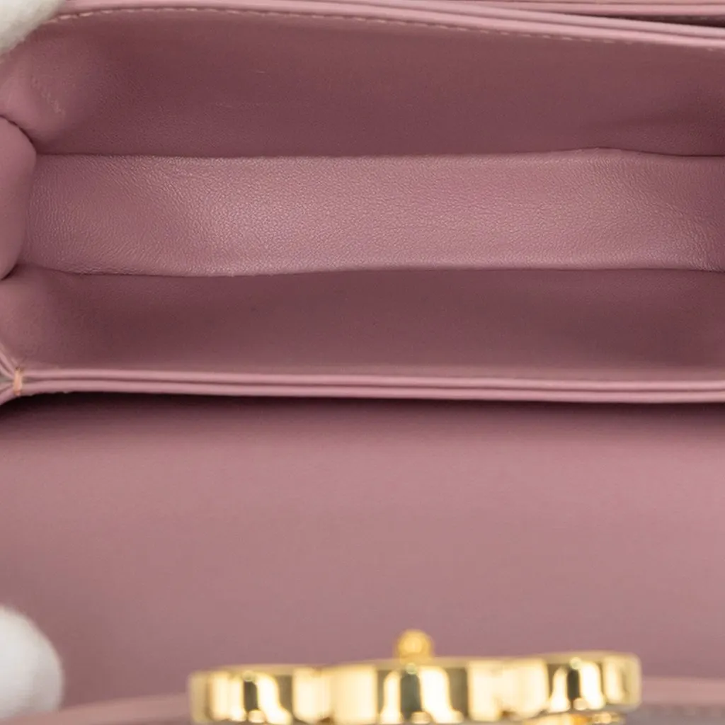Celine Mini Shiny Calfskin Besace Clea Satchel Pink Leather Very good - Model View