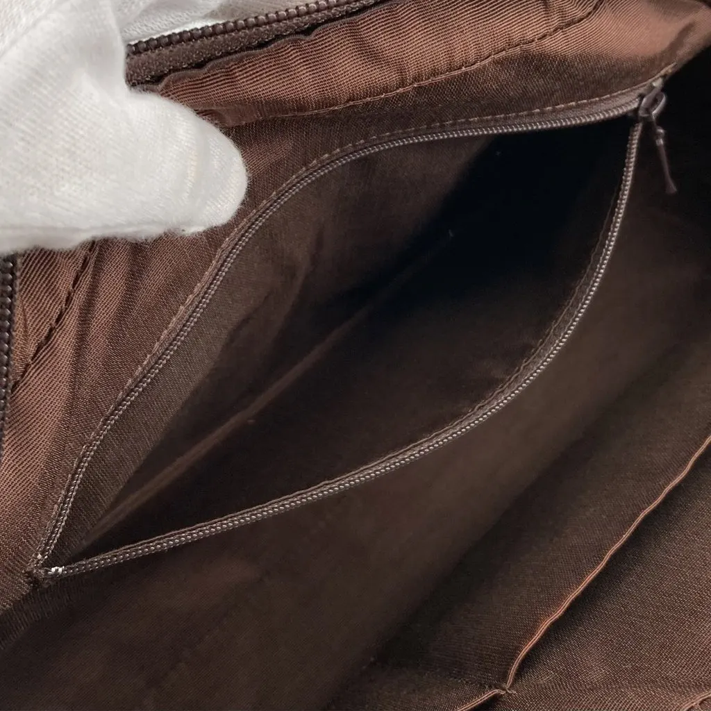 Burberry Haymarket Check Canvas Shoulder Bag Beige Canvas Very good - Box View