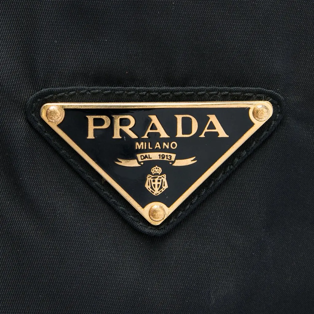 Prada Tessuto Metal Handle Bag Black Polyamide Very good - Box View