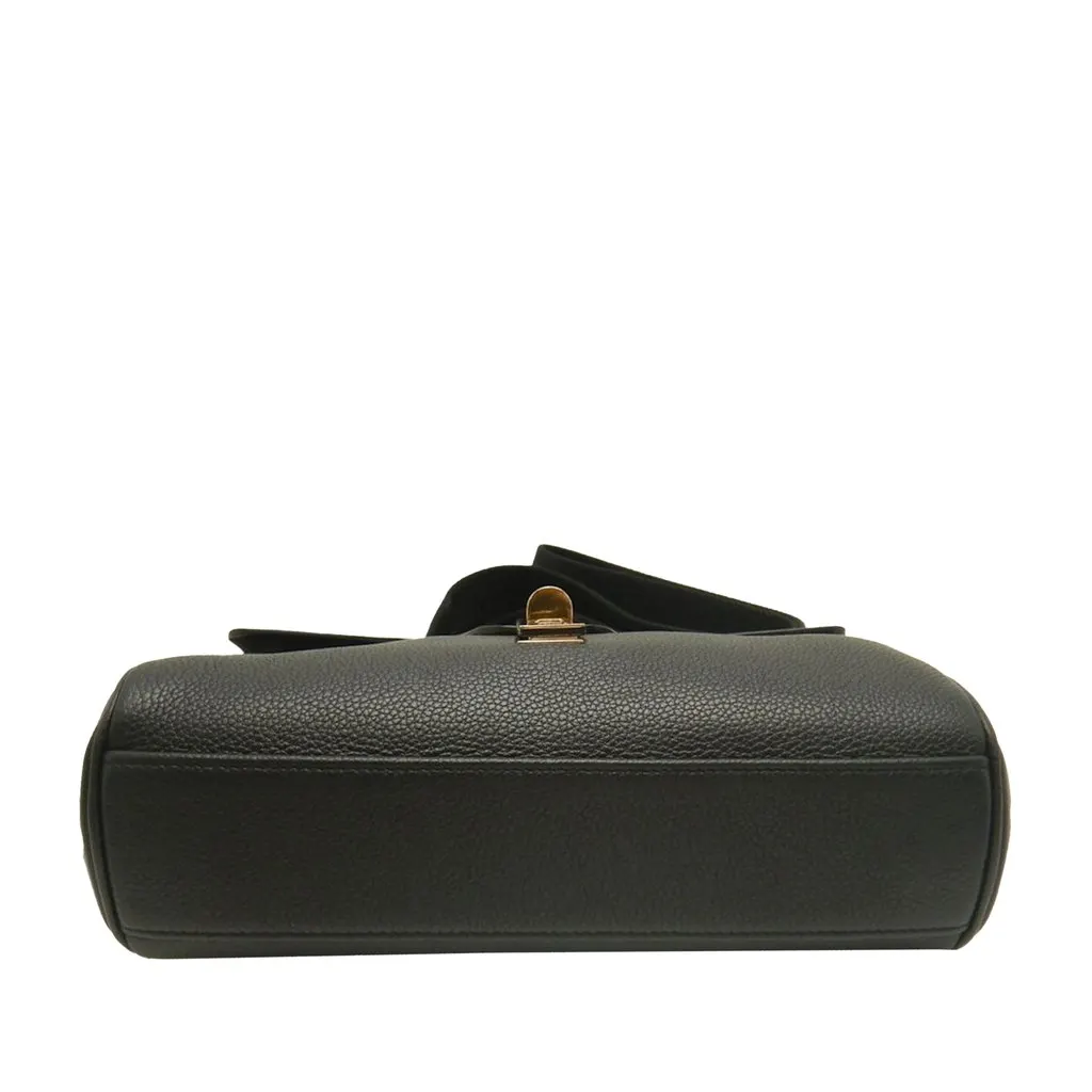 Celine Teen Grained Calfskin Soft 16 Crossbody Black Leather Very good - Back View