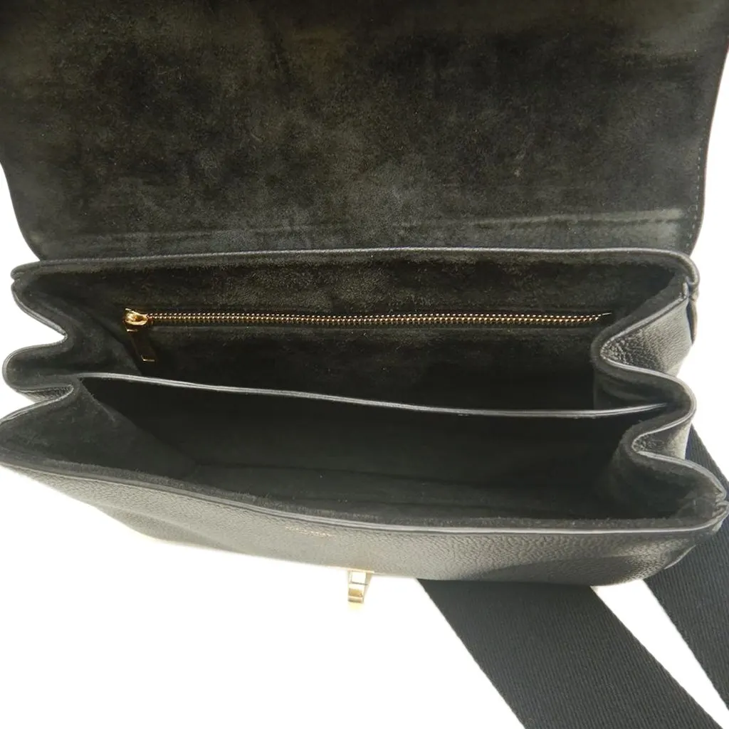 Celine Teen Grained Calfskin Soft 16 Crossbody Black Leather Very good - Inside View