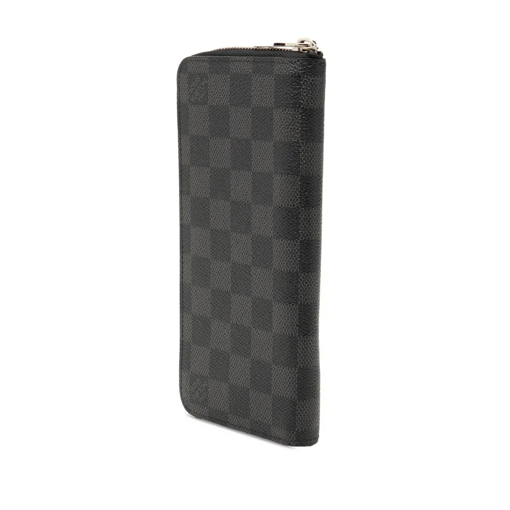 Louis Vuitton Damier Graphite Vertical Zippy Wallet Black Very good - Back View
