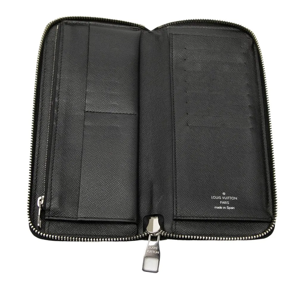 Louis Vuitton Damier Graphite Vertical Zippy Wallet Black Very good - Model View