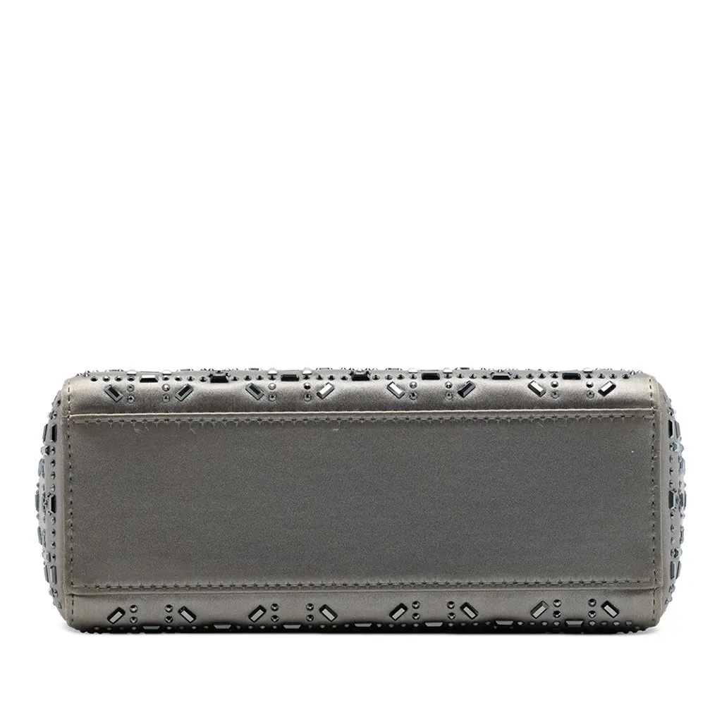 Dior Mini Satin Cannage Crystal Embellished Lady Dior MultiColor Very good - Inside View