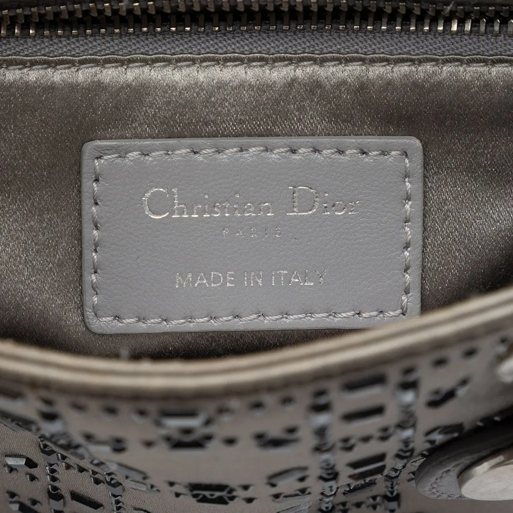 Dior Mini Satin Cannage Crystal Embellished Lady Dior MultiColor Very good - Box View