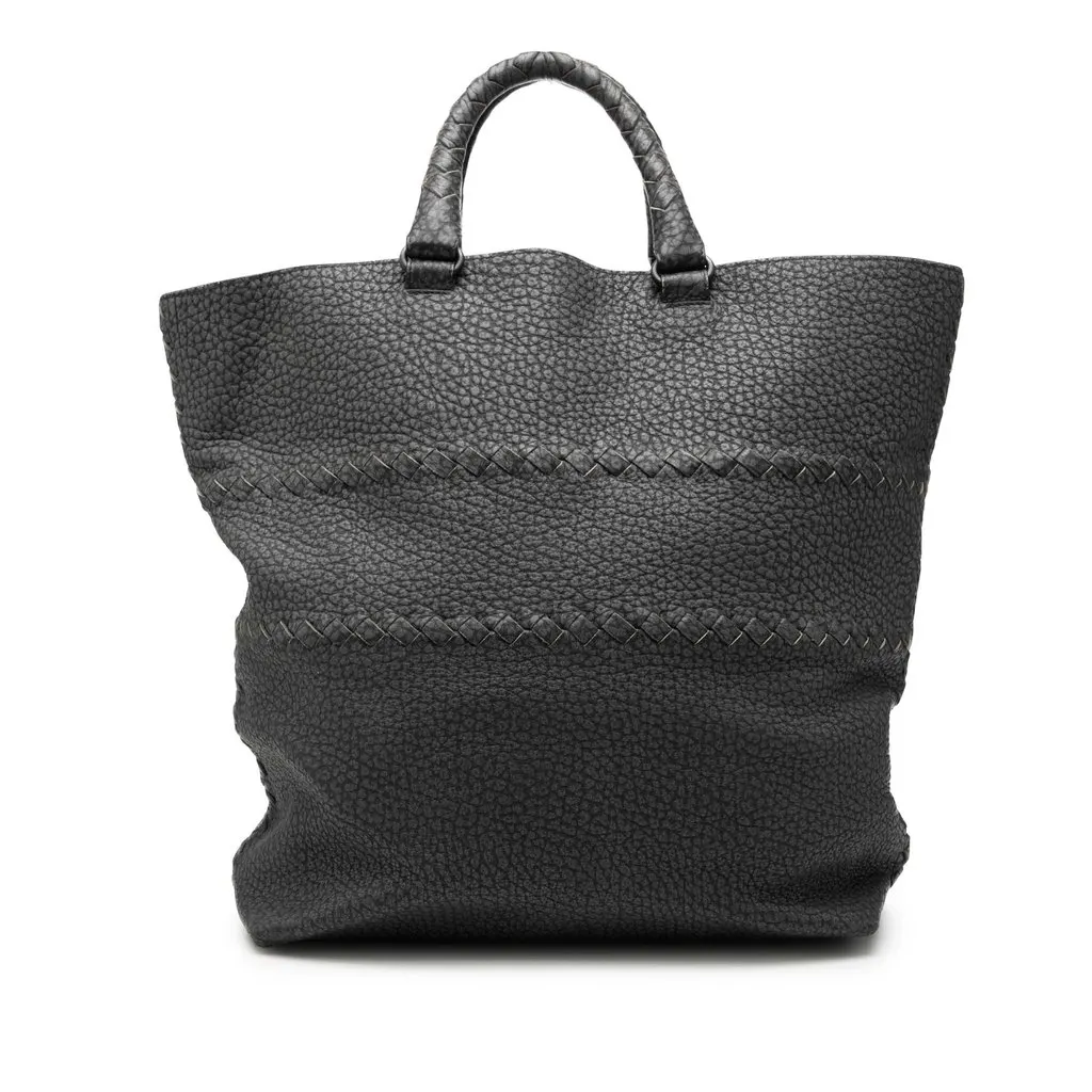 Bottega Veneta Intrecciato Trimmed Cervo Tote MultiColor Leather Very good - Front View