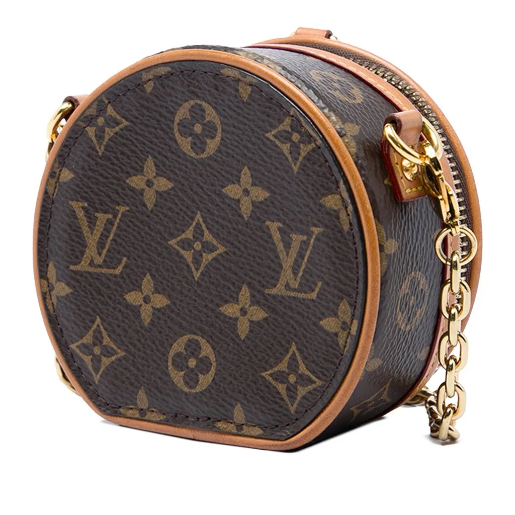 Louis Vuitton Monogram Mini Boite Chapeau Necklace Bag Brown Canvas Very good - Back View