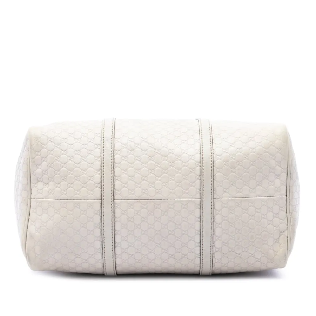 Gucci Microguccissima Nice Boston Bag White Leather Good - Inside View
