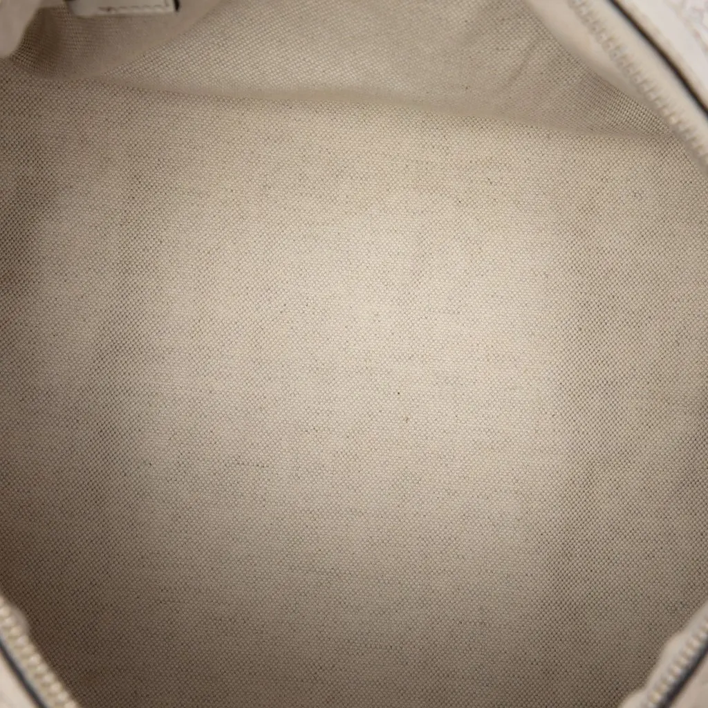 Gucci Microguccissima Nice Boston Bag White Leather Good - Model View