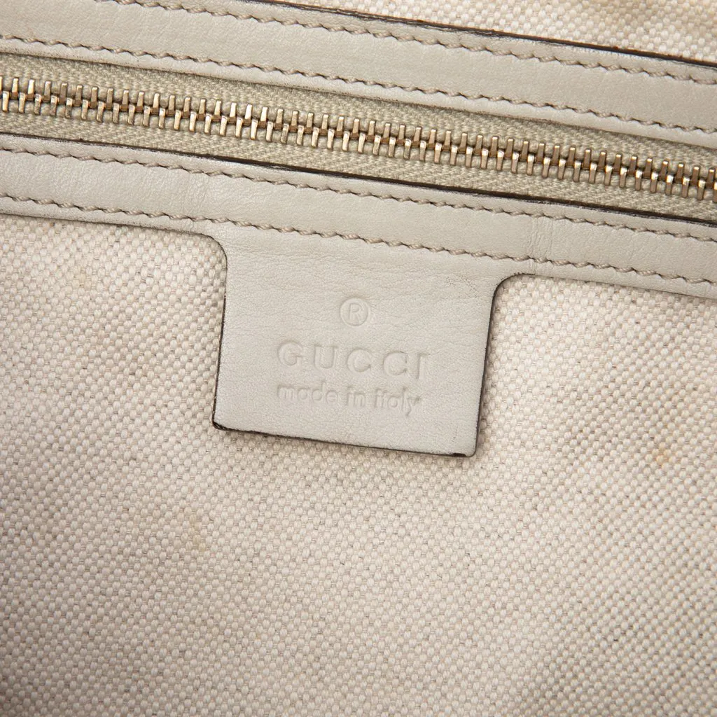 Gucci Microguccissima Nice Boston Bag White Leather Good - Box View