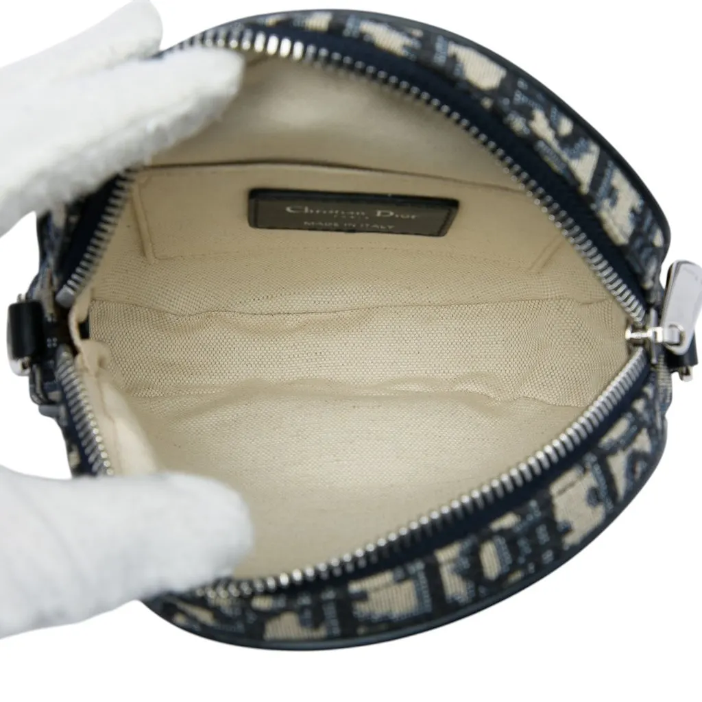Dior Oblique Baby Ball Bag Blue Canvas Very good - Model View