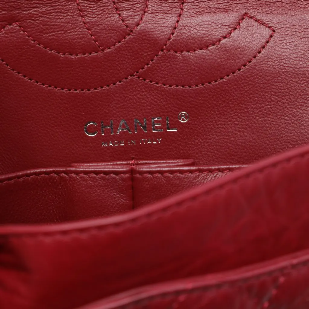 Chanel Quilted Aged Calfskin Reissue 2.55 Double Flap 226 Red Leather Very good - Box View