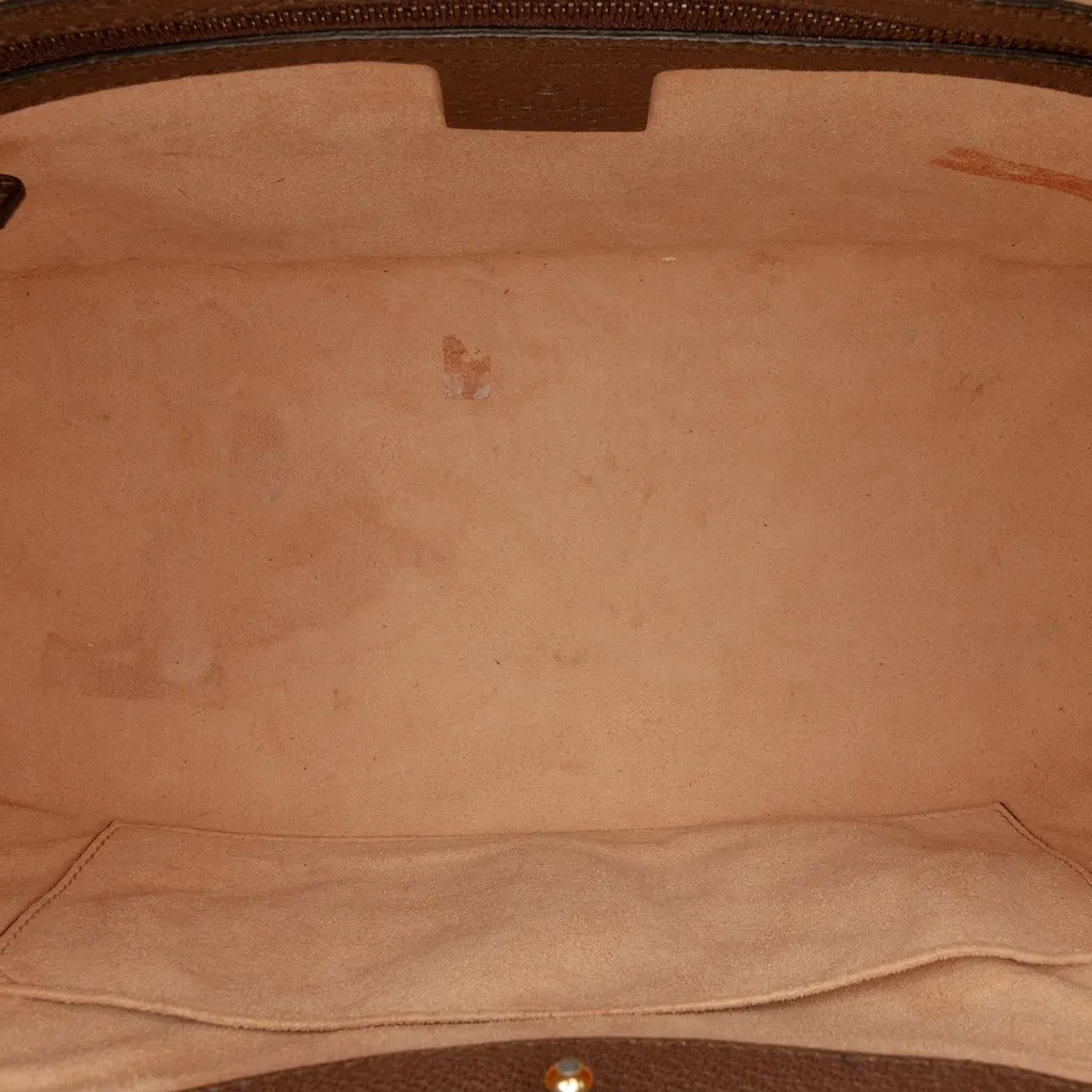 Gucci Medium Calfskin Linea Totem Satchel Brown Leather Very good - Model View