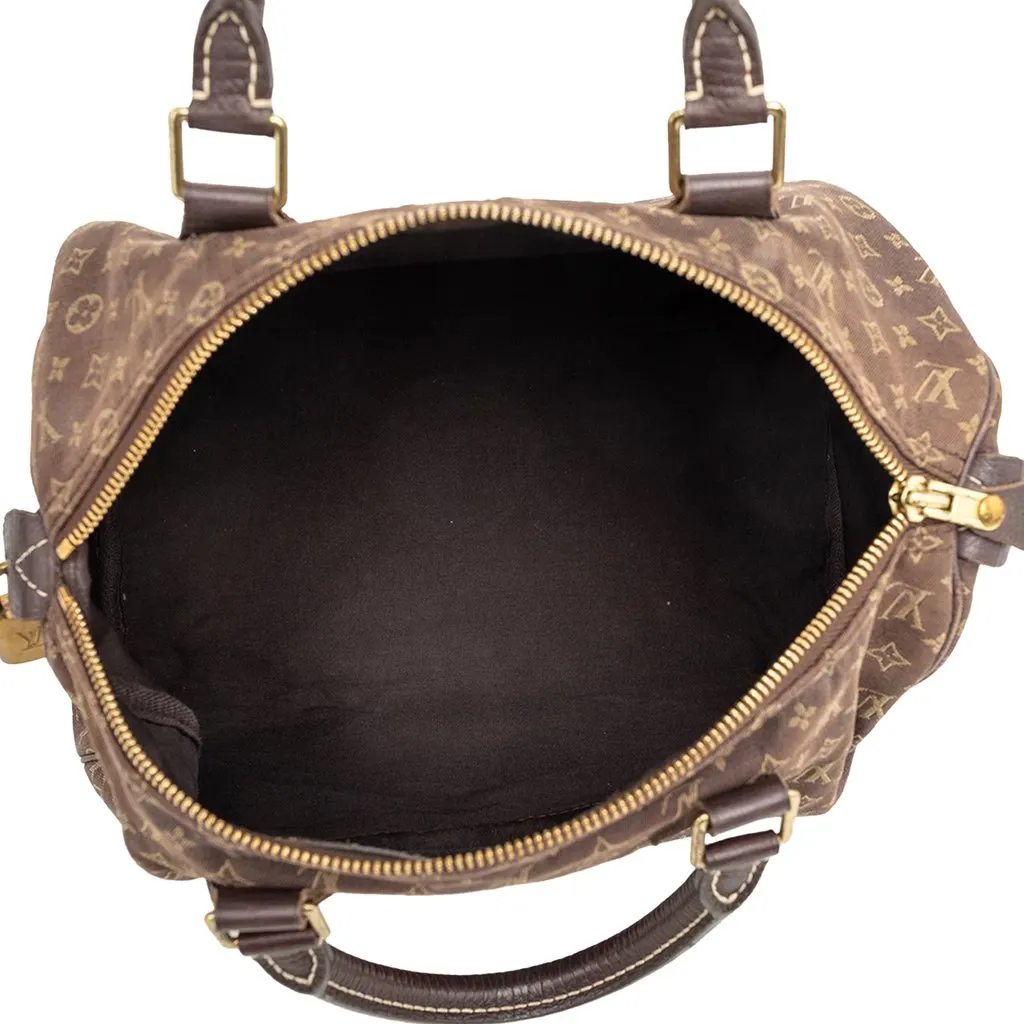 Louis Vuitton Monogram Mini Lin Speedy 30 Brown Very good - Model View